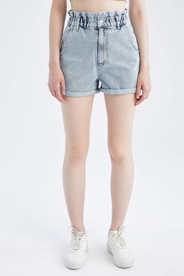 DEFACTO DEFACTO Paperbag Fit Mini Jean Short