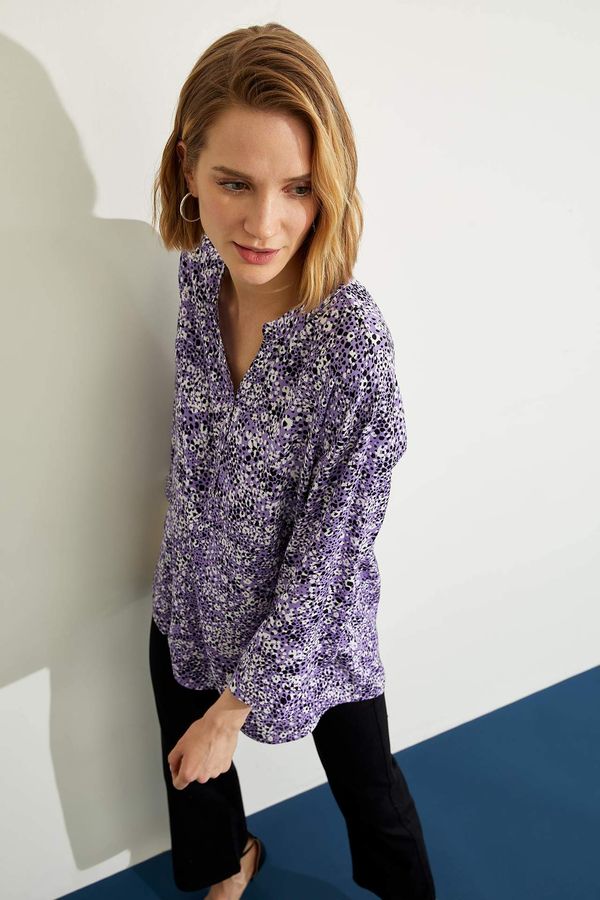 DEFACTO DEFACTO Patterned Long Sleeve Blouse