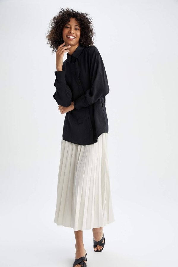 DEFACTO DEFACTO Pleated Woven Maxi Skirt