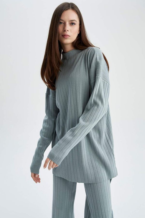 DEFACTO DEFACTO Regular Comfort Fit Crew Neck Tunic