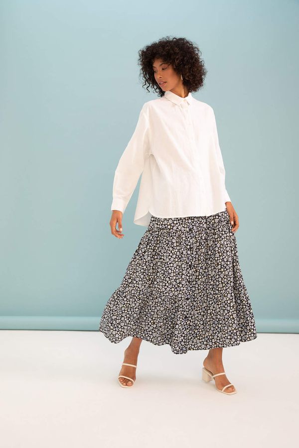 DEFACTO DEFACTO Regular Fit Animal Print Maxi Skirt