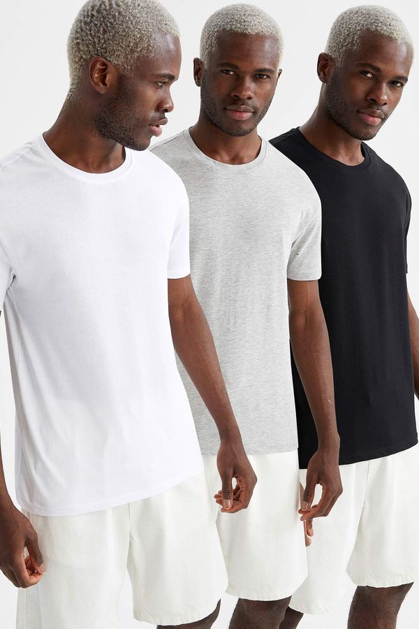 DEFACTO DEFACTO Regular Fit Basic Short Sleeve Crew Neck T-Shirt (3 Pack)