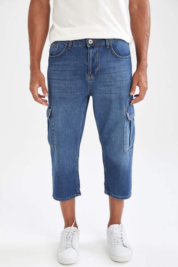 DEFACTO DEFACTO Regular Fit Bermuda Jean Shorts with Cargo Pocket