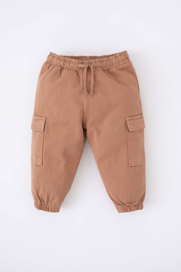 DEFACTO DEFACTO Regular Fit Elastic Band With Cargo Pocket Wowen Fabrics Trousers
