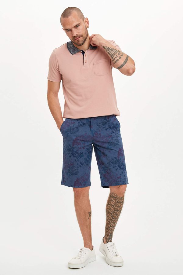 DEFACTO DEFACTO Regular Fit Floral Patterned Bermuda Shorts