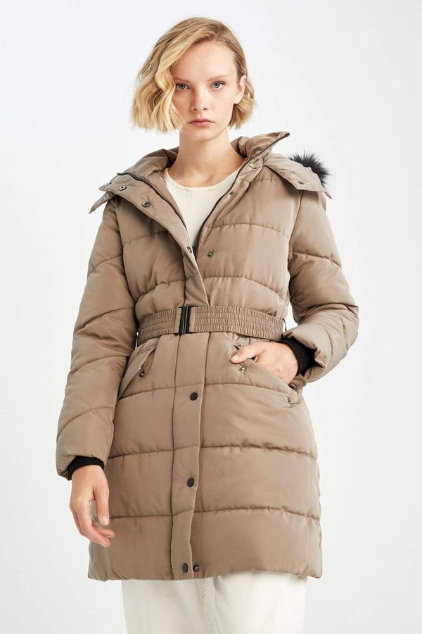 DEFACTO DEFACTO Regular Fit Furry Coat/Parka