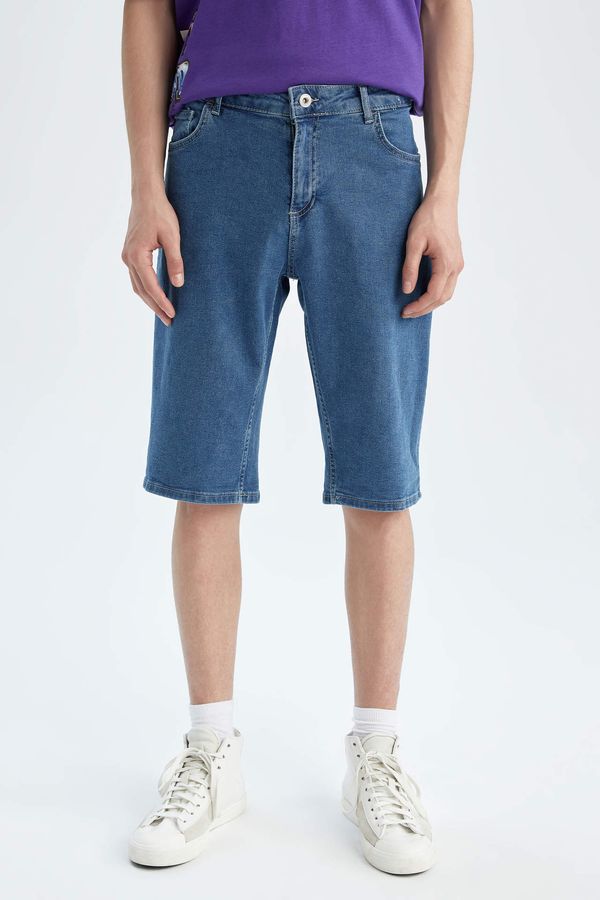 DEFACTO DEFACTO Regular Fit Jean Bermuda Shorts