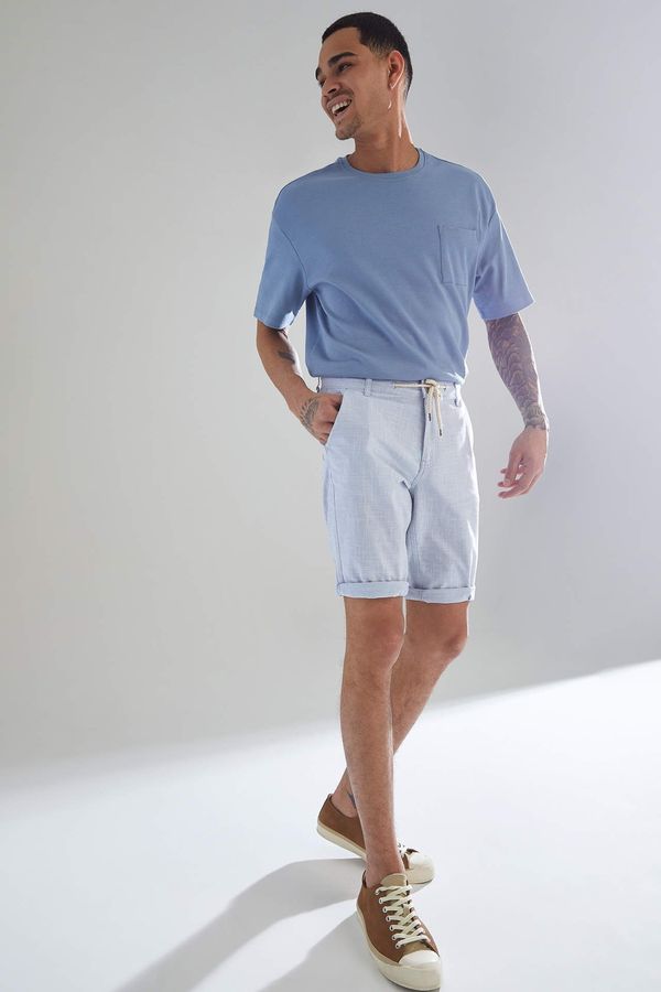 DEFACTO DEFACTO Regular Fit Linen Drawstring Bermuda Shorts