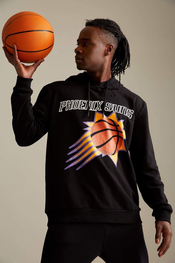 DEFACTO DEFACTO Regular Fit Long Sleeve NBA Phoneix Suns Printed Hoodie
