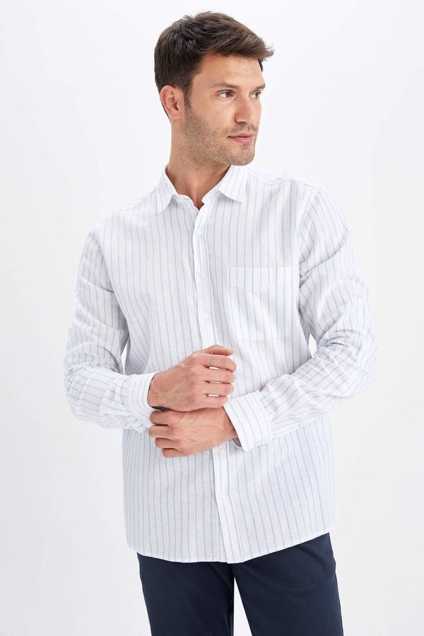 DEFACTO DEFACTO Regular Fit Long Sleeve Striped Shirt