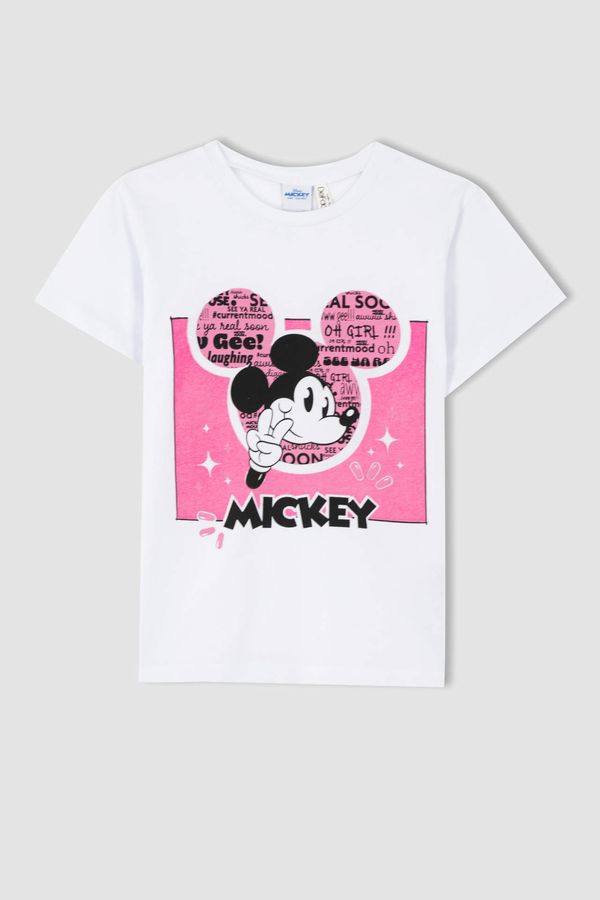 DEFACTO DEFACTO Regular Fit Mickey & Minnie Licensed Short Sleeve T-shirt