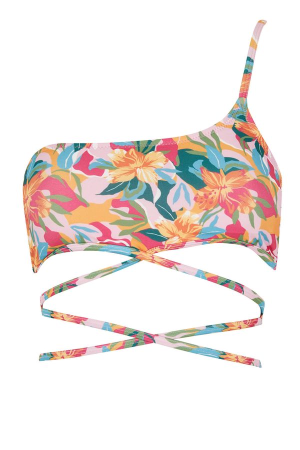DEFACTO DEFACTO Regular Fit One Shoulder Floral Print Bikini Top
