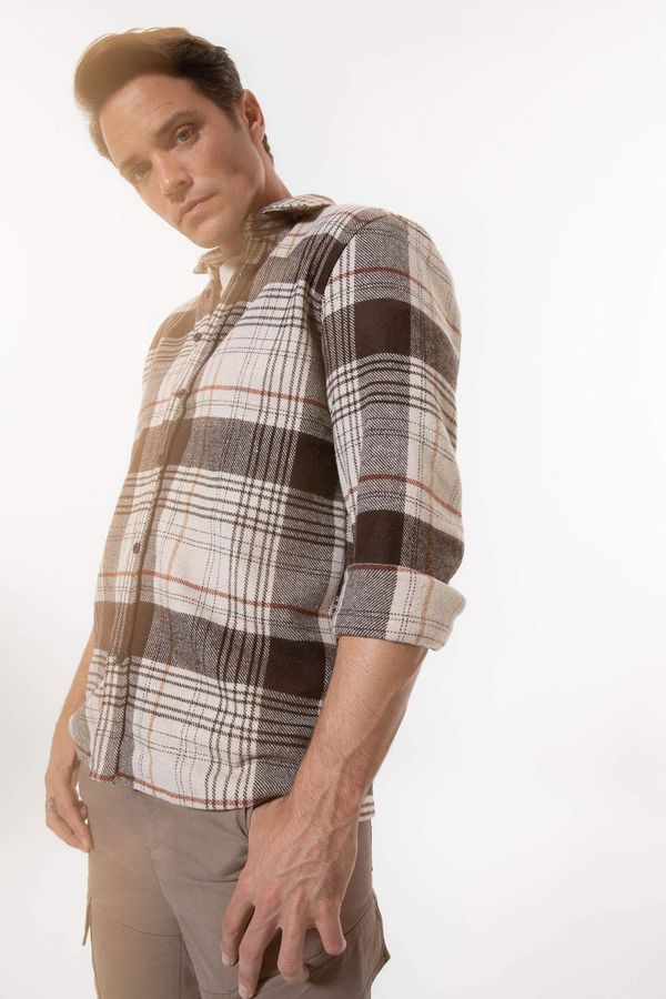 DEFACTO DEFACTO Regular Fit Plaid Long Sleeve Shirt