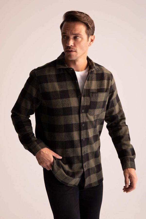 DEFACTO DEFACTO Regular Fit Plaid Long Sleeve Shirt