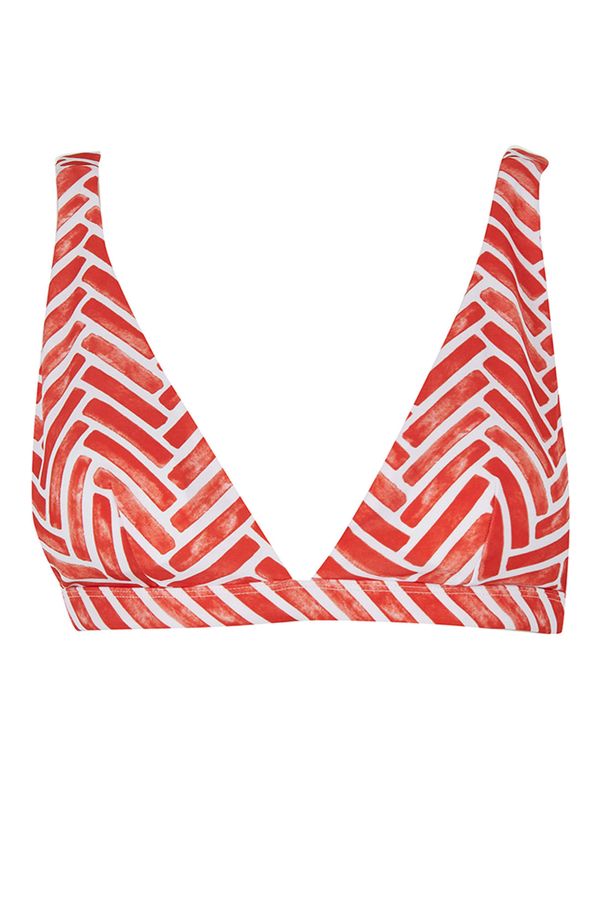 DEFACTO DEFACTO Regular Fit Printed Bikini Top