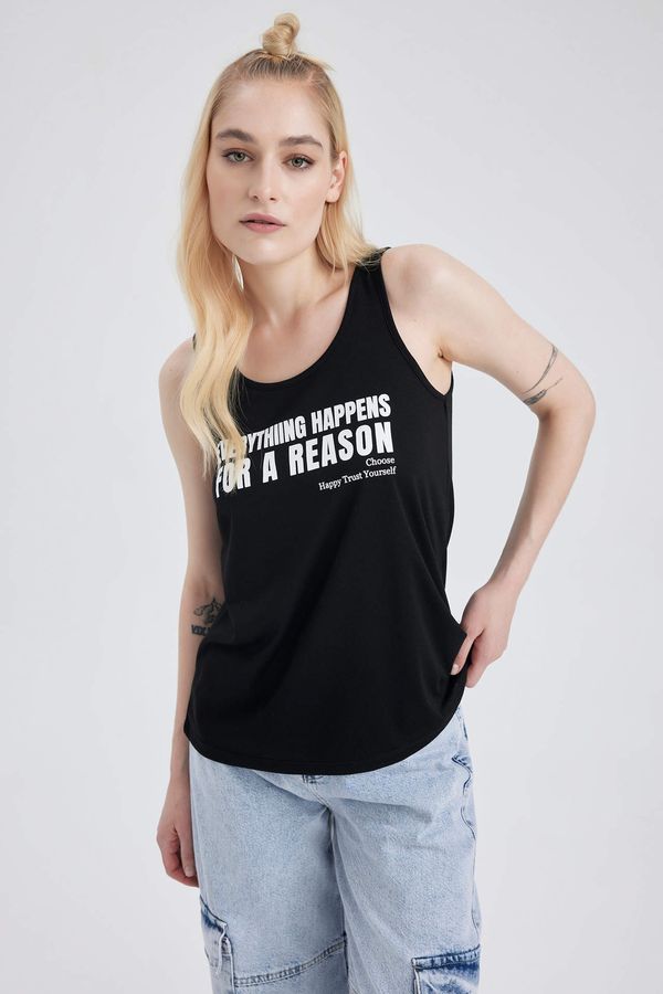 DEFACTO DEFACTO Regular Fit Printed Crew Neck Singlet