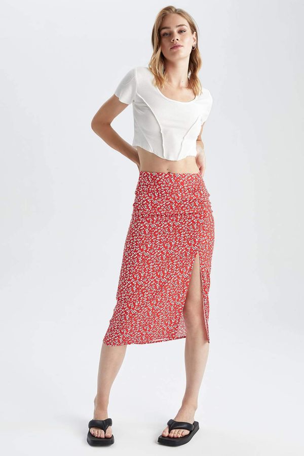 DEFACTO DEFACTO Regular Fit Printed Midi Skirt