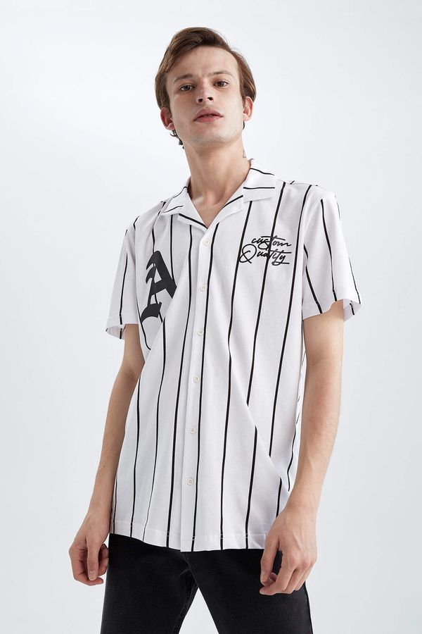 DEFACTO DEFACTO Regular Fit Printed Short Sleeve Shirt