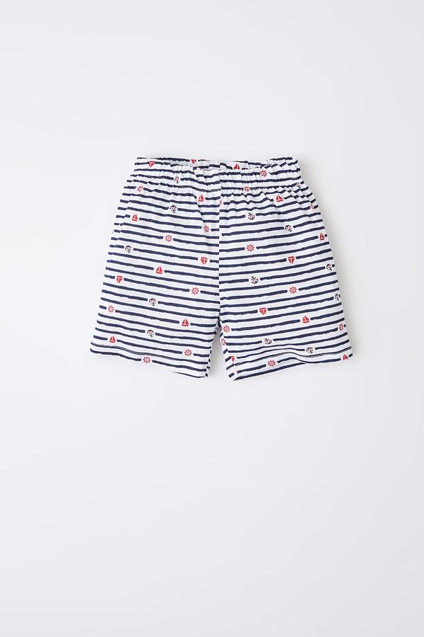 DEFACTO DEFACTO Regular Fit Printed Striped Short