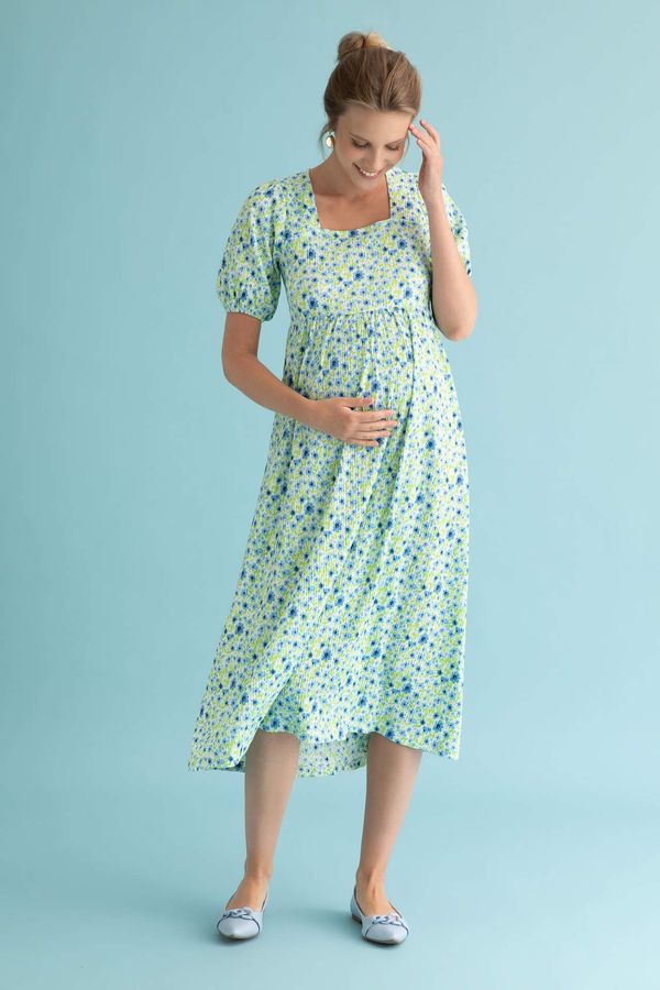 DEFACTO DEFACTO Regular Fit Short Sleeve Maternity Dress