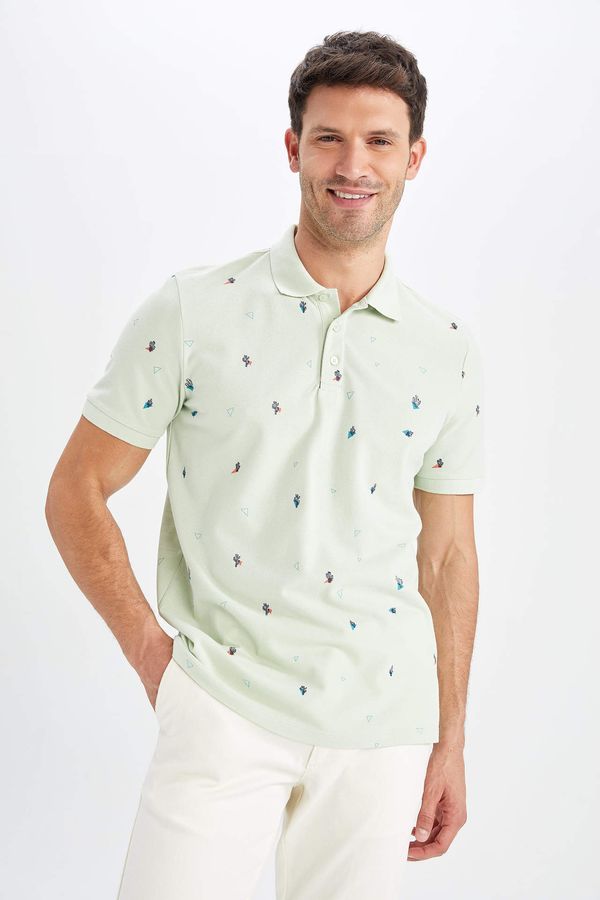 DEFACTO DEFACTO Regular Fit Short Sleeve Polka Dot Print T-Shirt
