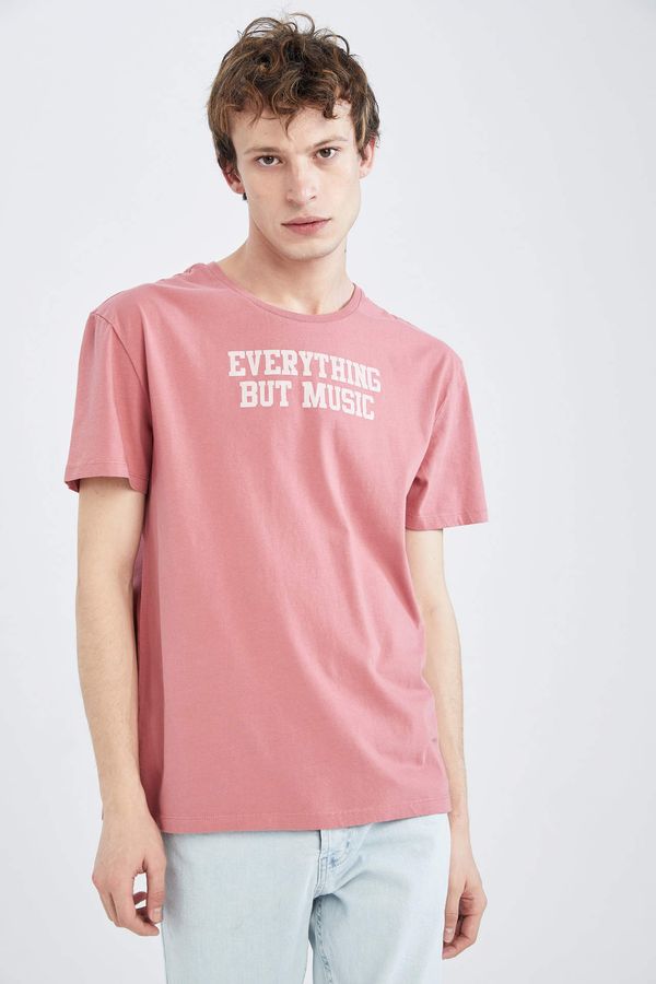 DEFACTO DEFACTO Regular Fit Short Sleeve Slogan Print T-Shirt