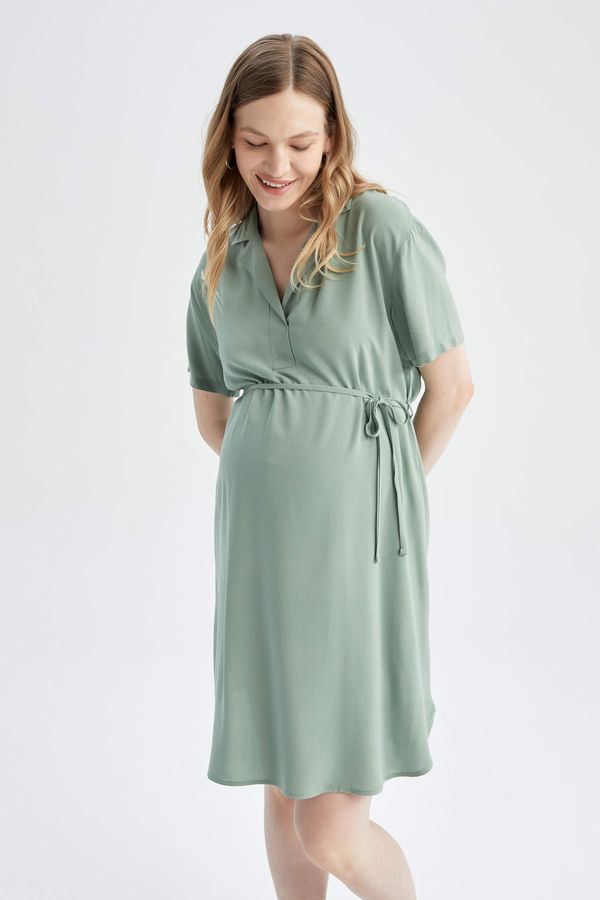 DEFACTO DEFACTO Regular Fit Short Sleeve Standart Maternity Dress