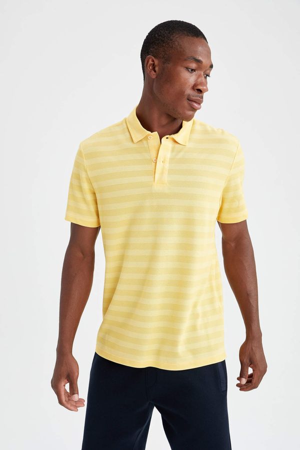 DEFACTO DEFACTO Regular Fit Short Sleeve Striped Polo Shirt