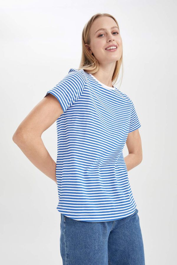 DEFACTO DEFACTO Regular Fit Short Sleeve Striped T-Shirt