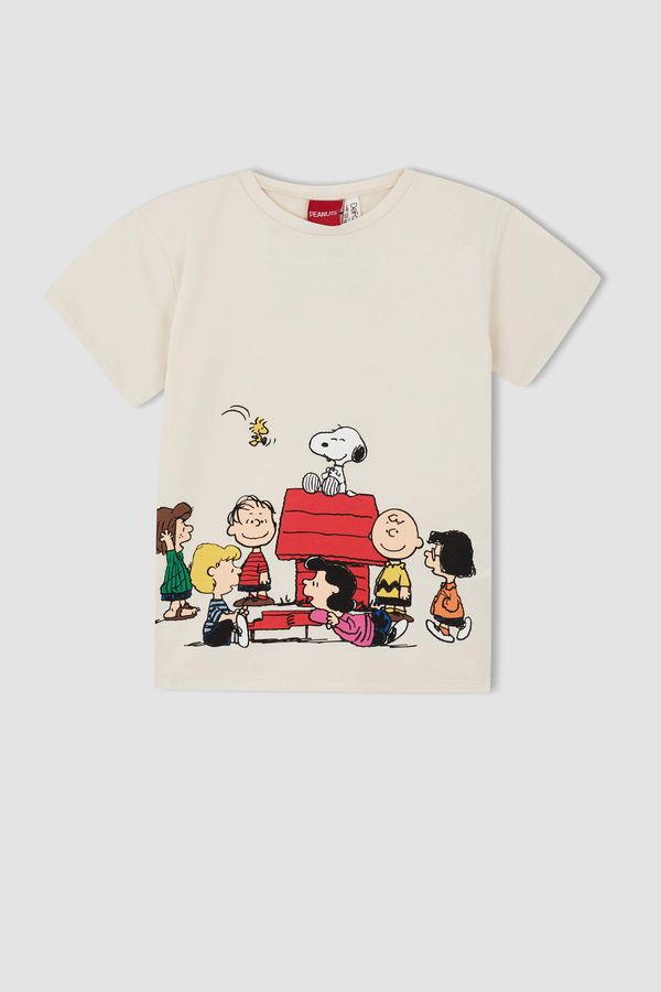 DEFACTO DEFACTO Regular Fit Snoopy Licensed Short Sleeve T-shirt