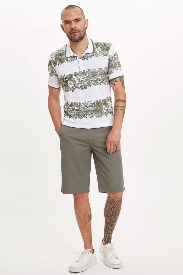 DEFACTO DEFACTO Regular Fit Striped Bermuda Shorts