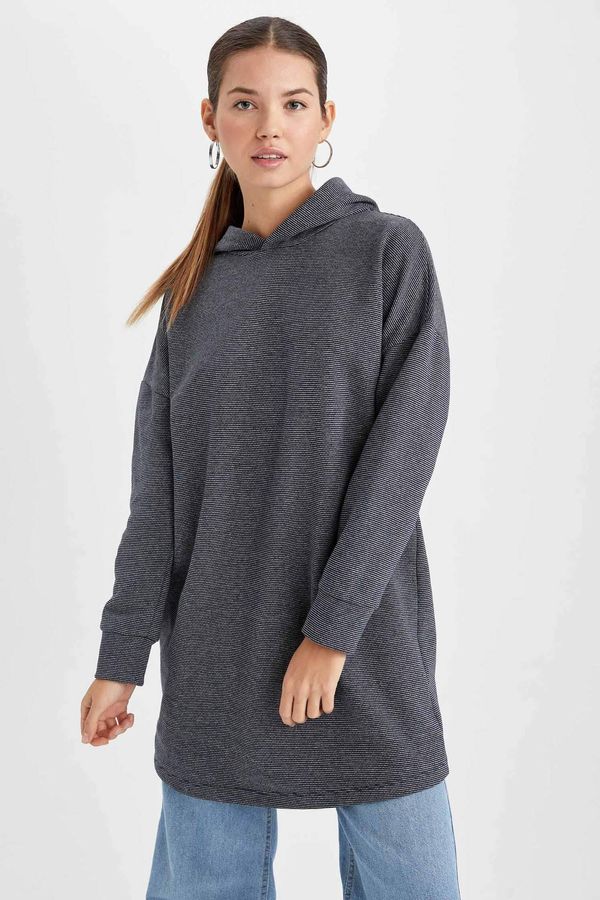 DEFACTO DEFACTO Regular Fit Sweatshirt Fabric Long Sleeve Tunic