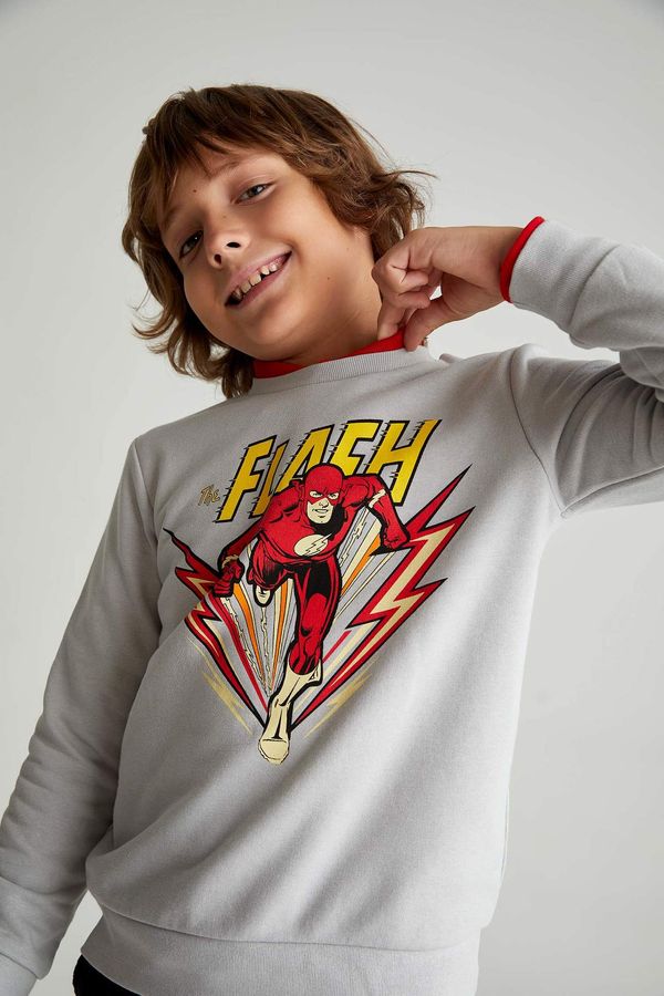 DEFACTO DEFACTO Regular Fit The Flash Licensed Crew Neck Sweatshirt
