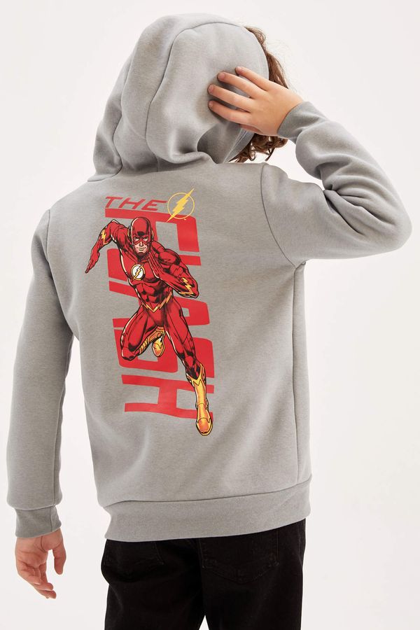 DEFACTO DEFACTO Regular Fit The Flash Licensed Hooded Sweat Shirt
