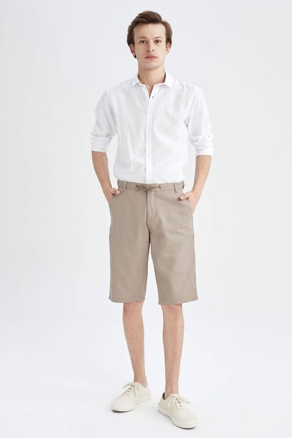 DEFACTO DEFACTO Regular Fit Tie Waist Bermuda Short