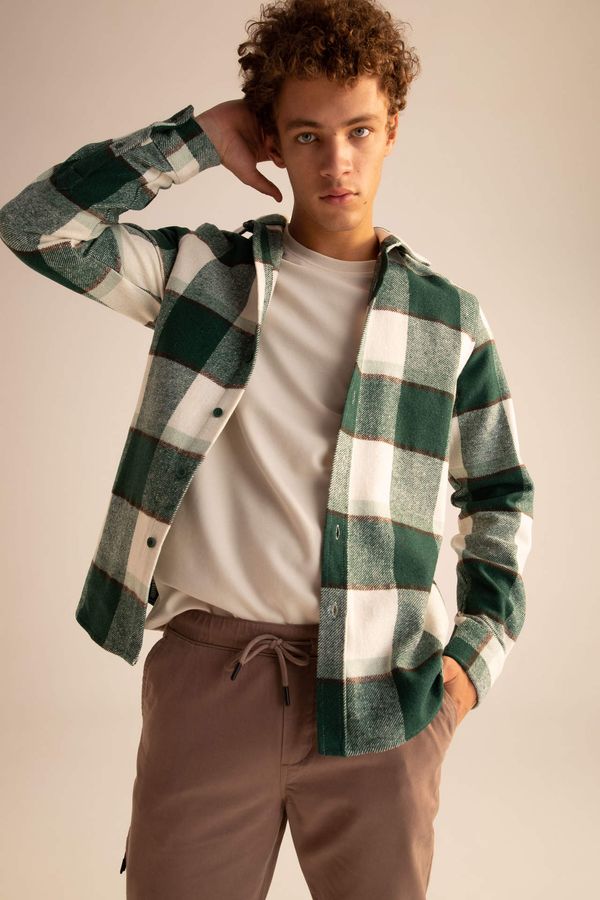 DEFACTO DEFACTO Regular Fit Woodcutter Plaid Long Sleeve Shirt