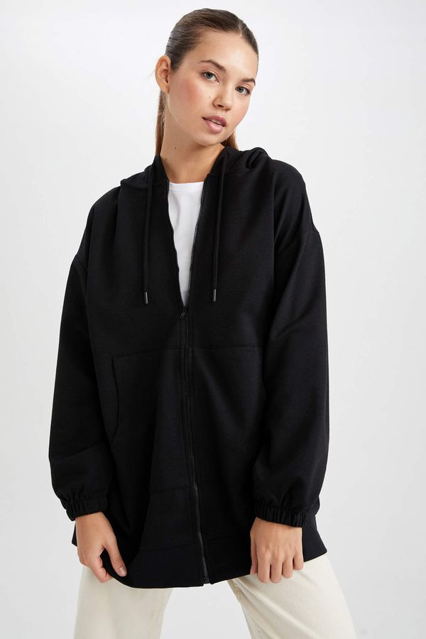 DEFACTO DEFACTO Relax Fit Hooded Cardigan