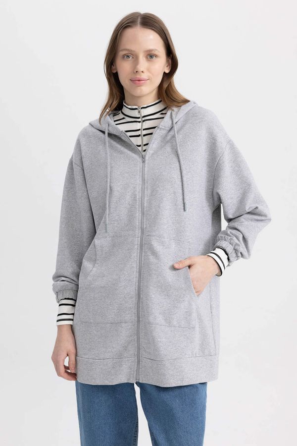 DEFACTO DEFACTO Relax Fit Hooded Cardigan