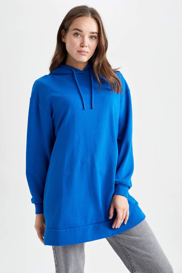 DEFACTO DEFACTO Relax Fit Hooded Sweatshirt Tunic