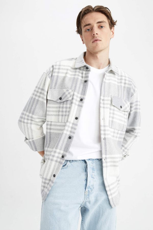 DEFACTO DEFACTO Relax Fit Plaid Long Sleeve Shirt