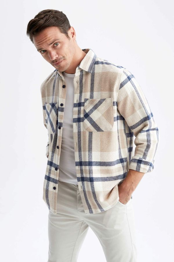 DEFACTO DEFACTO Relax Fit Plaid Long Sleeve Shirt