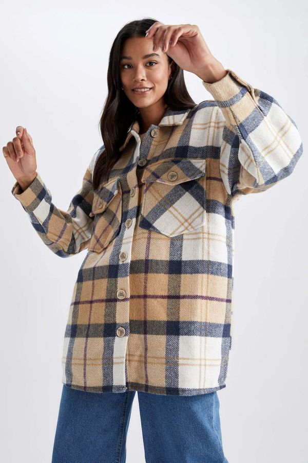 DEFACTO DEFACTO Relax Fit Plaid Long Sleeve Tunic