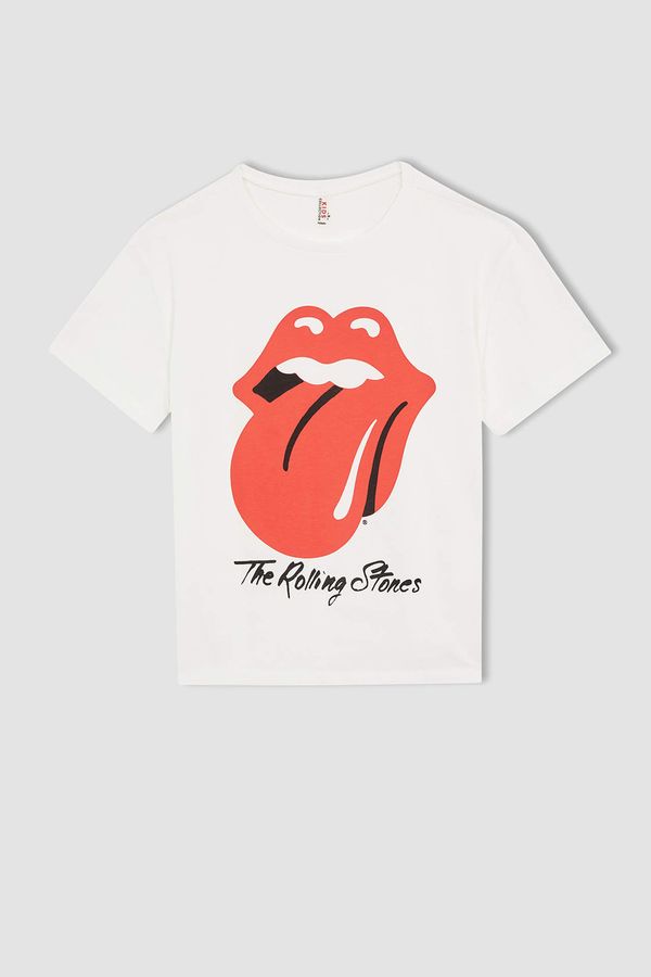 DEFACTO DEFACTO Relax Fit Rolling Stones Licensed Short Sleeve Body