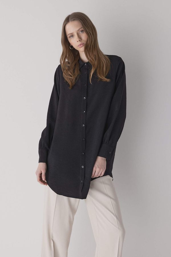 DEFACTO DEFACTO Relax Fit Shirt Collar Long Sleeve Tunic