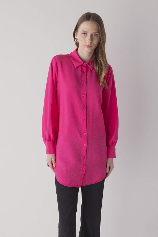 DEFACTO DEFACTO Relax Fit Shirt Collar Long Sleeve Tunic