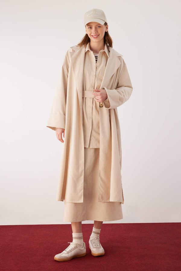 DEFACTO DEFACTO Relax Fit Taffeta Long Sleeve Tunic