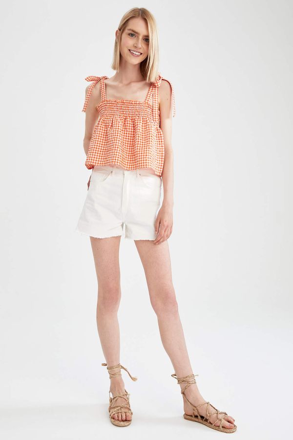 DEFACTO DEFACTO Relaxed Fit High Waisted Mini Shorts