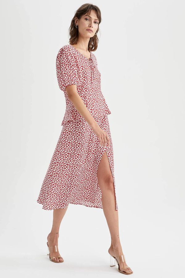 DEFACTO DEFACTO Relaxed Fit Patterned Midi Dress
