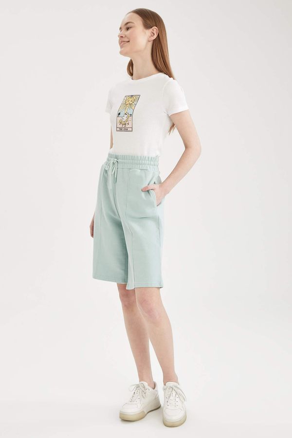 DEFACTO DEFACTO Relaxed Fit Waist-Tie Bermuda Shorts