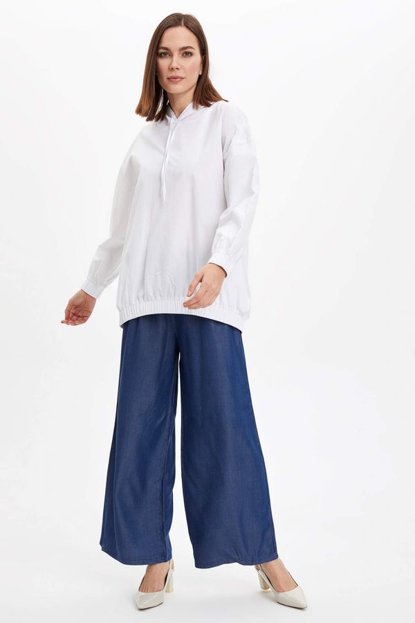 DEFACTO DEFACTO Relaxed Fit Wide Leg Palazzo Trousers